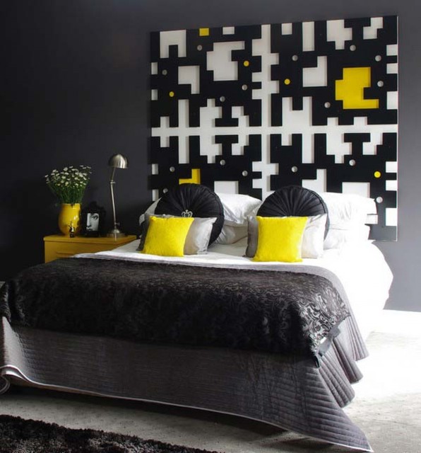 Дизайн спальни в необычном сочетании цветов