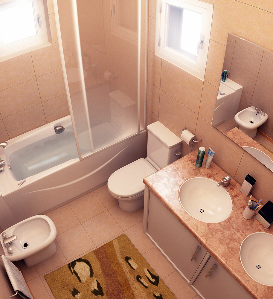 Дизайн типовой ванной комнаты