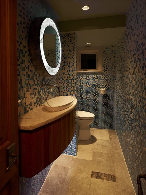 Дизайн туалетной комнаты в современном стиле.