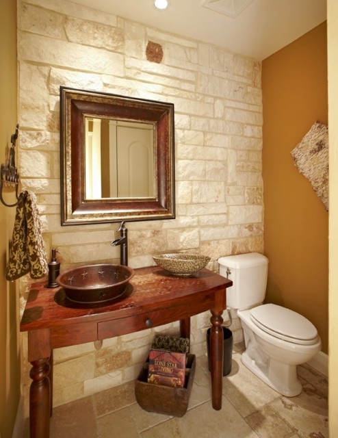 Фото туалетной комнаты в кофейных тонах