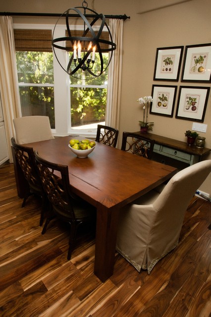 Классический коричневый дизайн для современной столовой