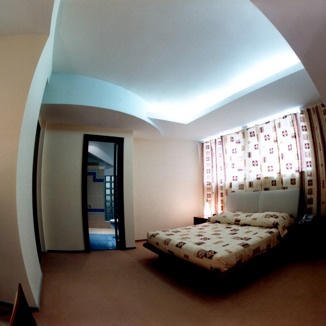 Совеменный дизайн оформления спальной комнаты.