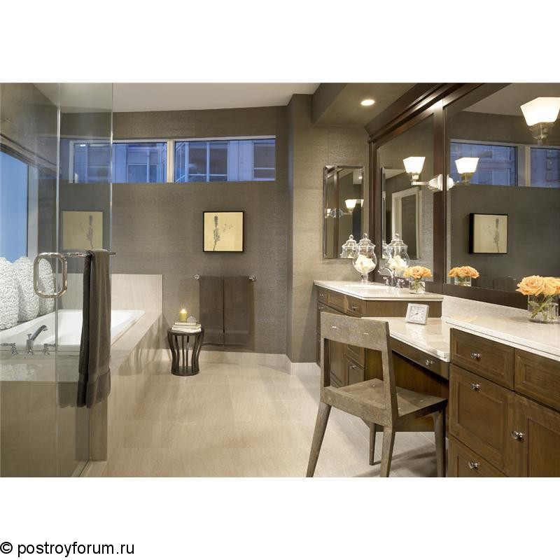 Ванная комната в классический, роскошный вид
