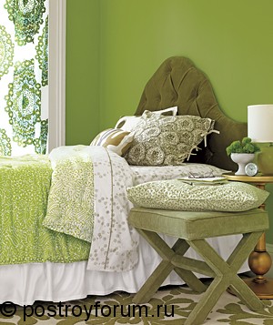 зеленая спальня фото