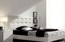 черно белый дизайн спальни