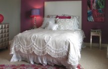 Красиывый дизайн спальной комнаты в комбинированом цвете