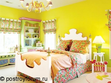 дизайн комнаты в желтых тонах